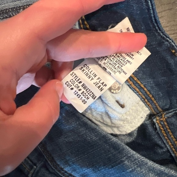 Hudson Jeans Collin Distressed Flap Pocket Skinny Jeans in BOCH Wash Size 27 - Picture 5 of 5